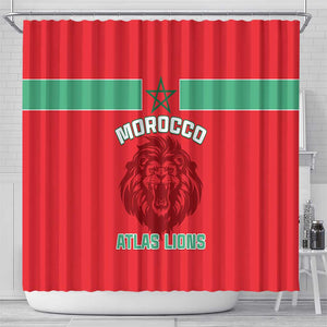 Morocco Football Shower Curtain - Go The Atlas Lions