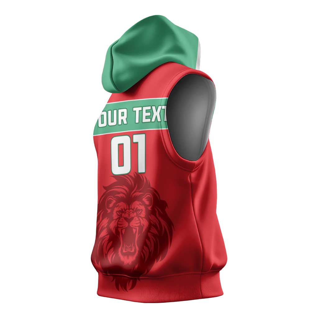 Morocco Football Sleeveless Hoodie - Go The Atlas Lions - African Pride