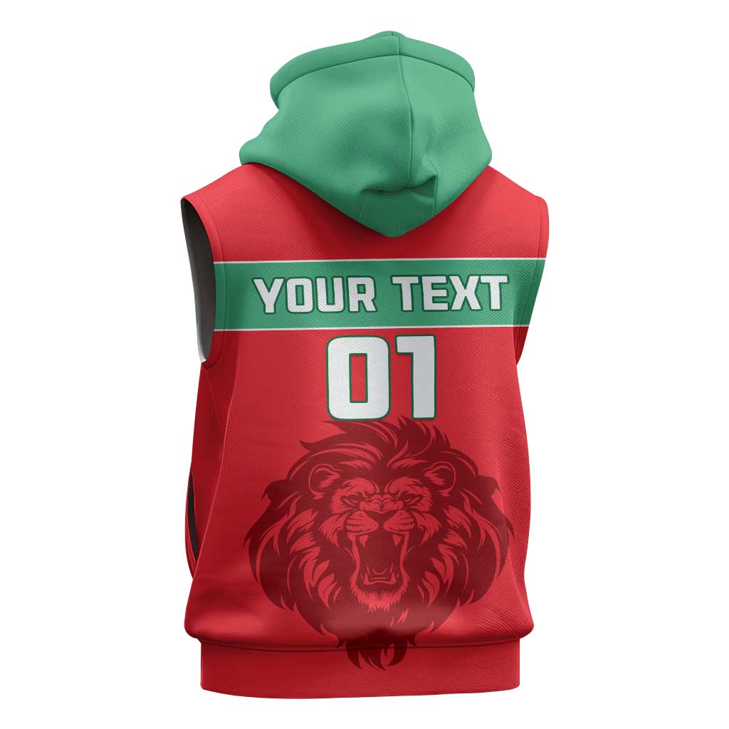 Morocco Football Sleeveless Zip Hoodie - Go The Atlas Lions - African Pride