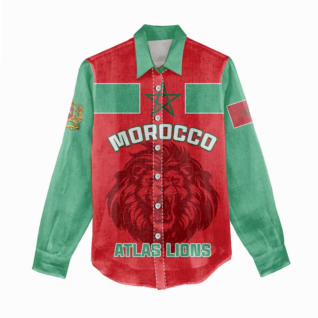 Morocco Football Women Casual Shirt - Go The Atlas Lions LT01