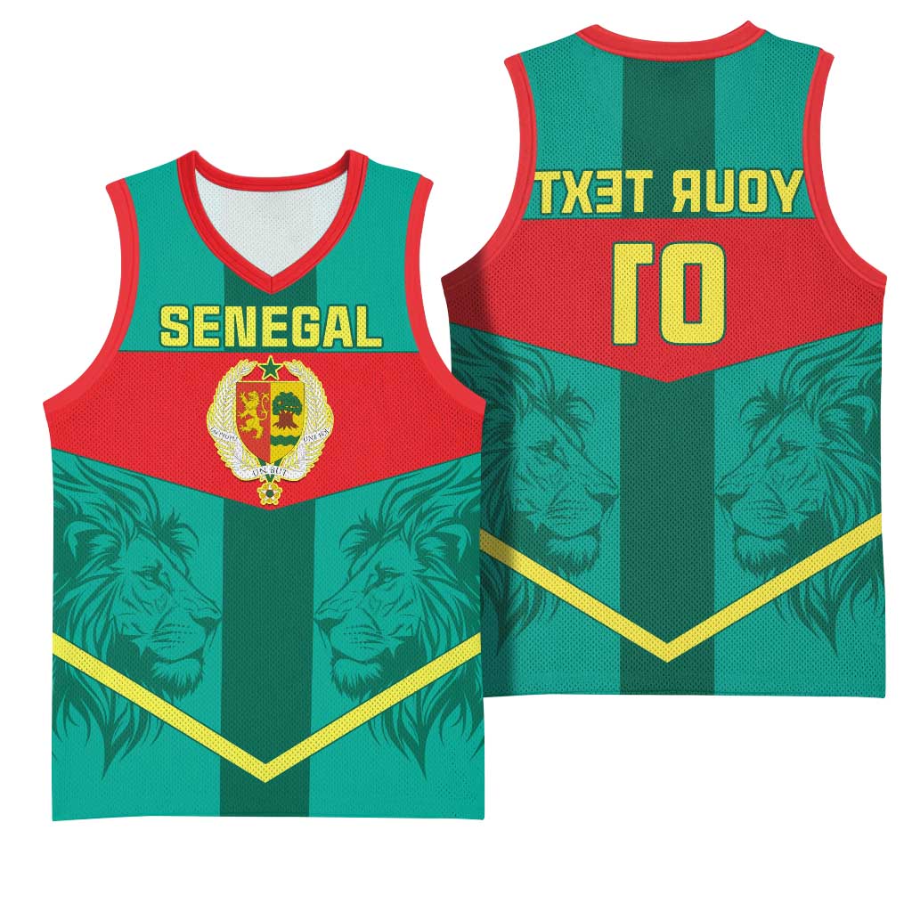 Support the Lions of Teranga - Senegal Football Basketball Jersey - African Pride
