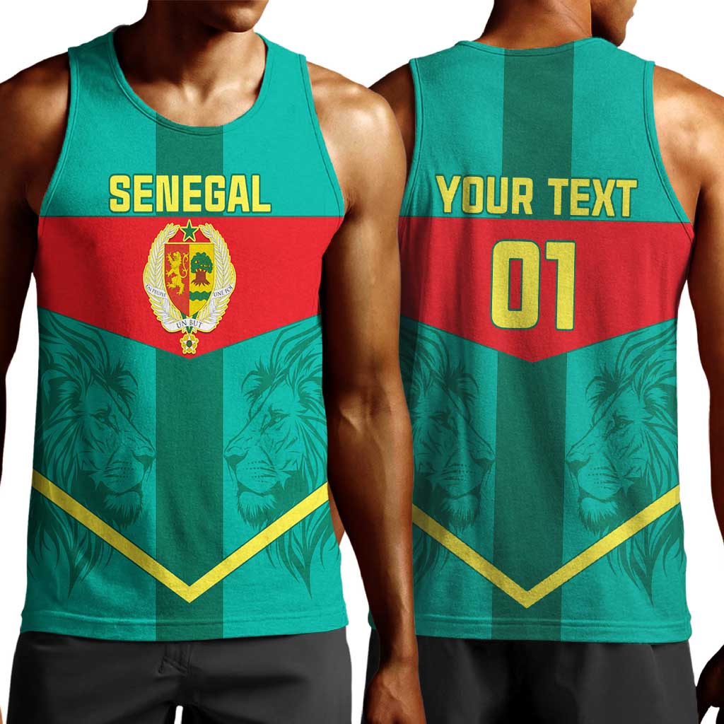 Support the Lions of Teranga - Senegal Football Men Tank Top