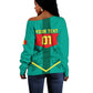 Support the Lions of Teranga - Senegal Football Off Shoulder Sweater