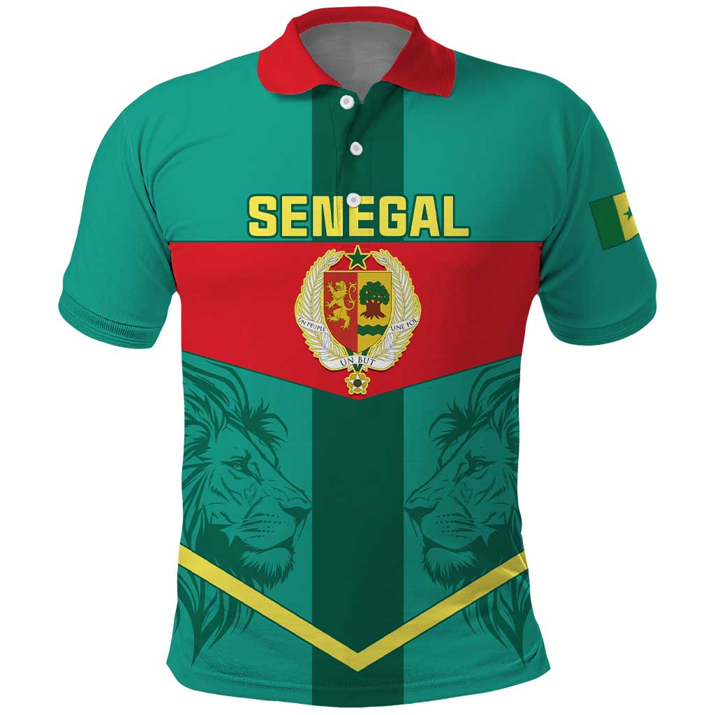 Support the Lions of Teranga - Senegal Football Polo Shirt