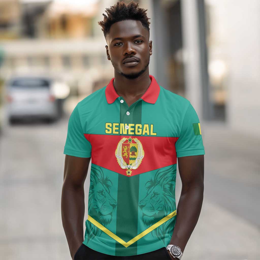 Support the Lions of Teranga - Senegal Football Polo Shirt