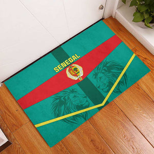 Support the Lions of Teranga - Senegal Football Rubber Doormat