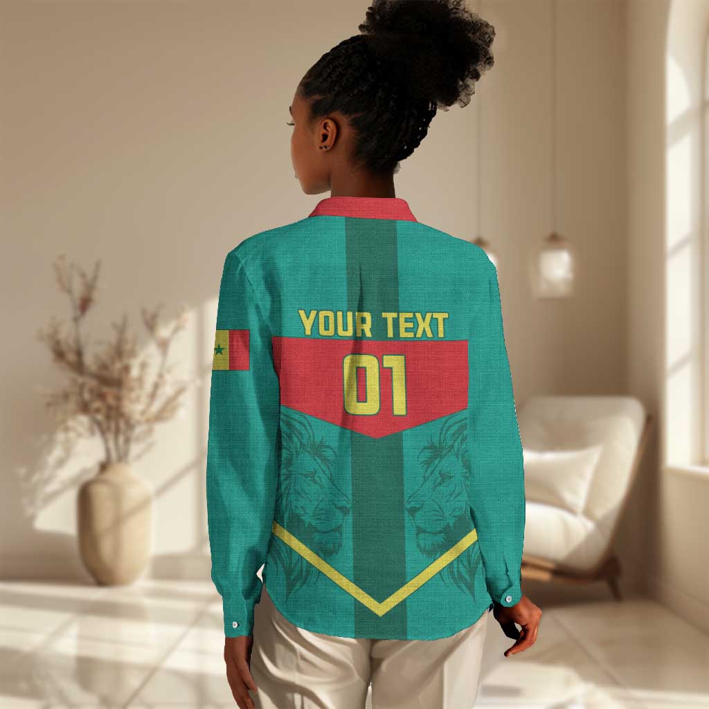 Support the Lions of Teranga - Senegal Football Women Casual Shirt LT01