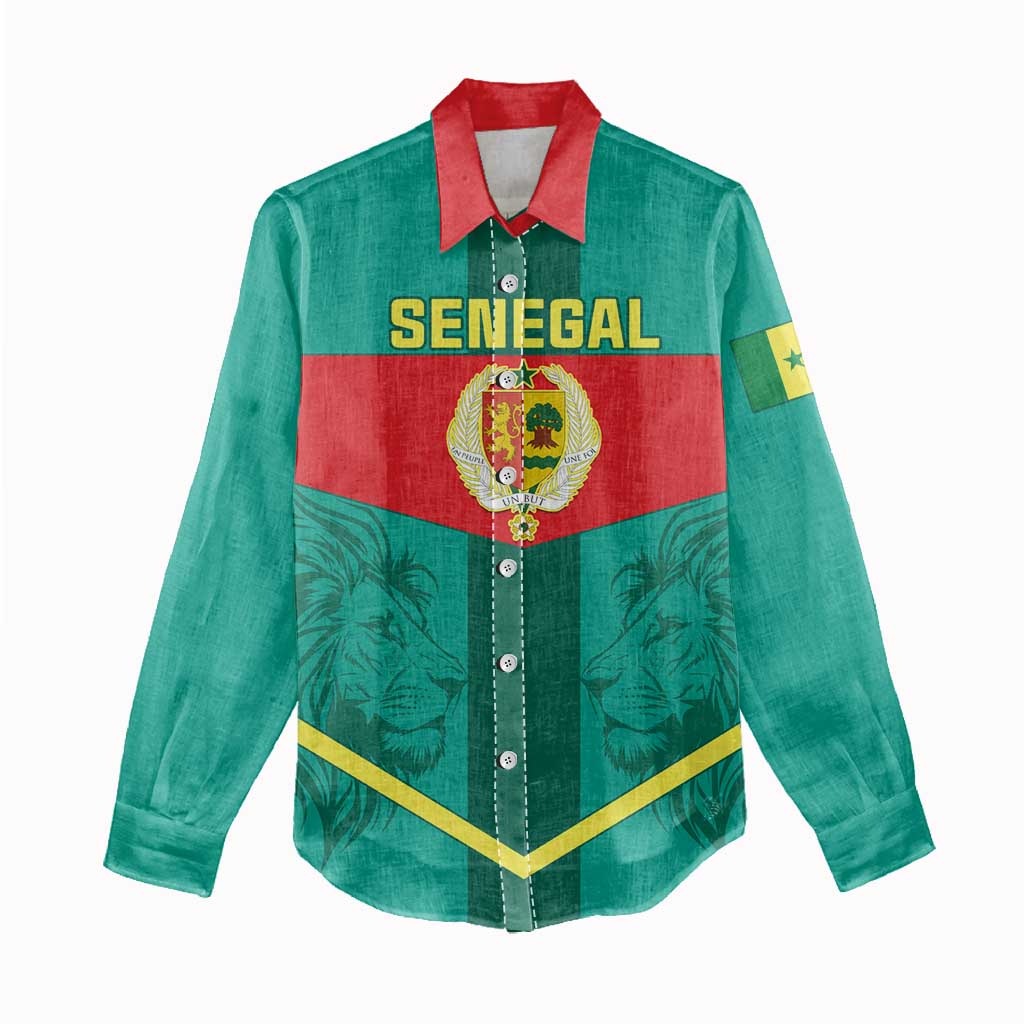 Support the Lions of Teranga - Senegal Football Women Casual Shirt LT01