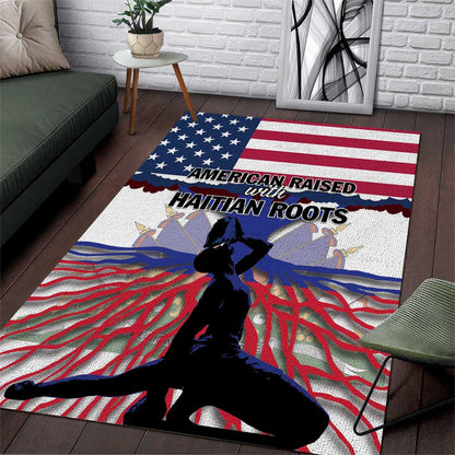 Afro Haiti Heritage Month 2025 Area Rug American Raised With Haitian Roots