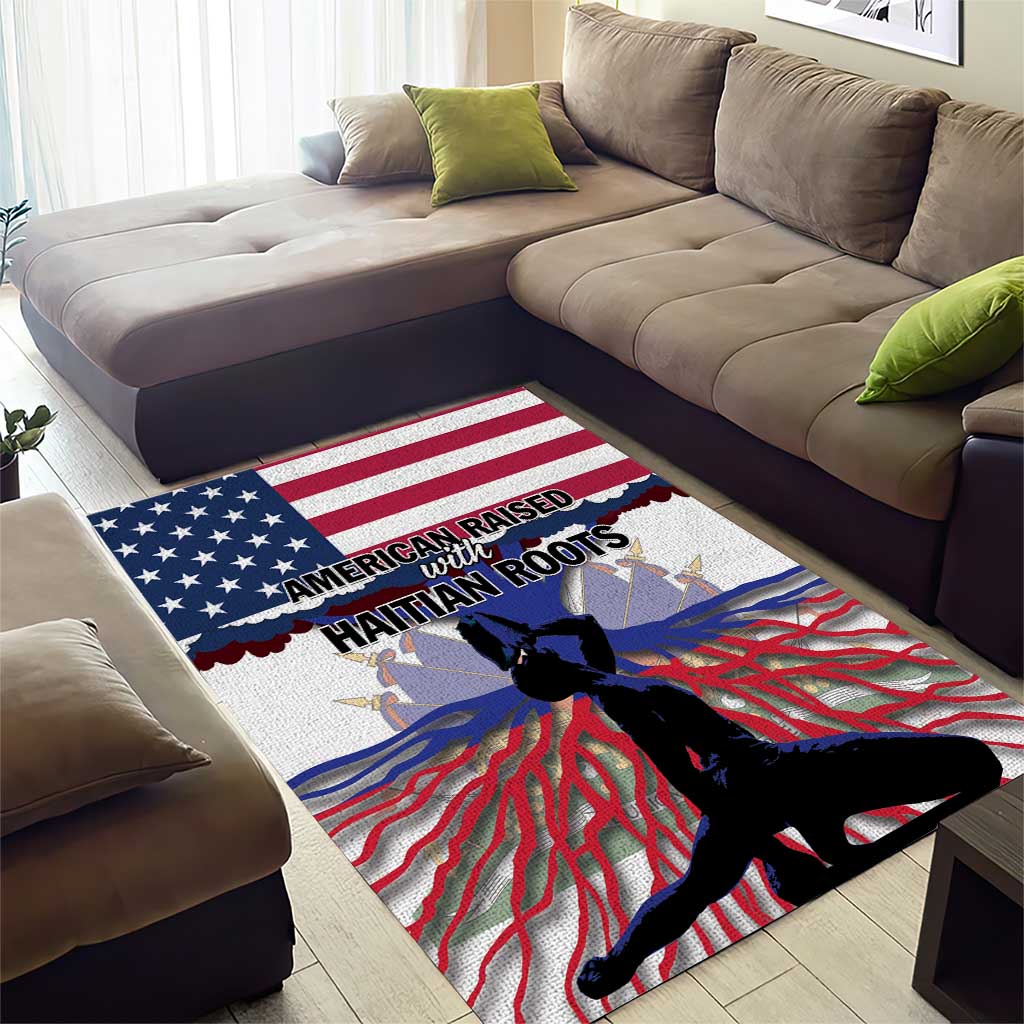 Afro Haiti Heritage Month 2025 Area Rug American Raised With Haitian Roots