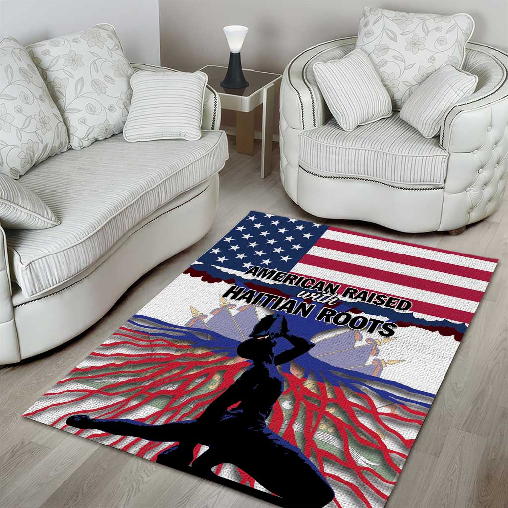 Afro Haiti Heritage Month 2025 Area Rug American Raised With Haitian Roots