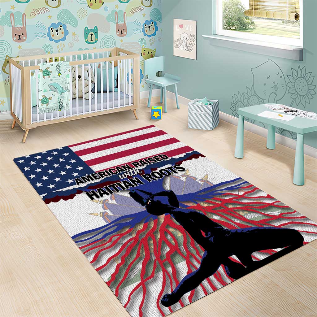 Afro Haiti Heritage Month 2025 Area Rug American Raised With Haitian Roots