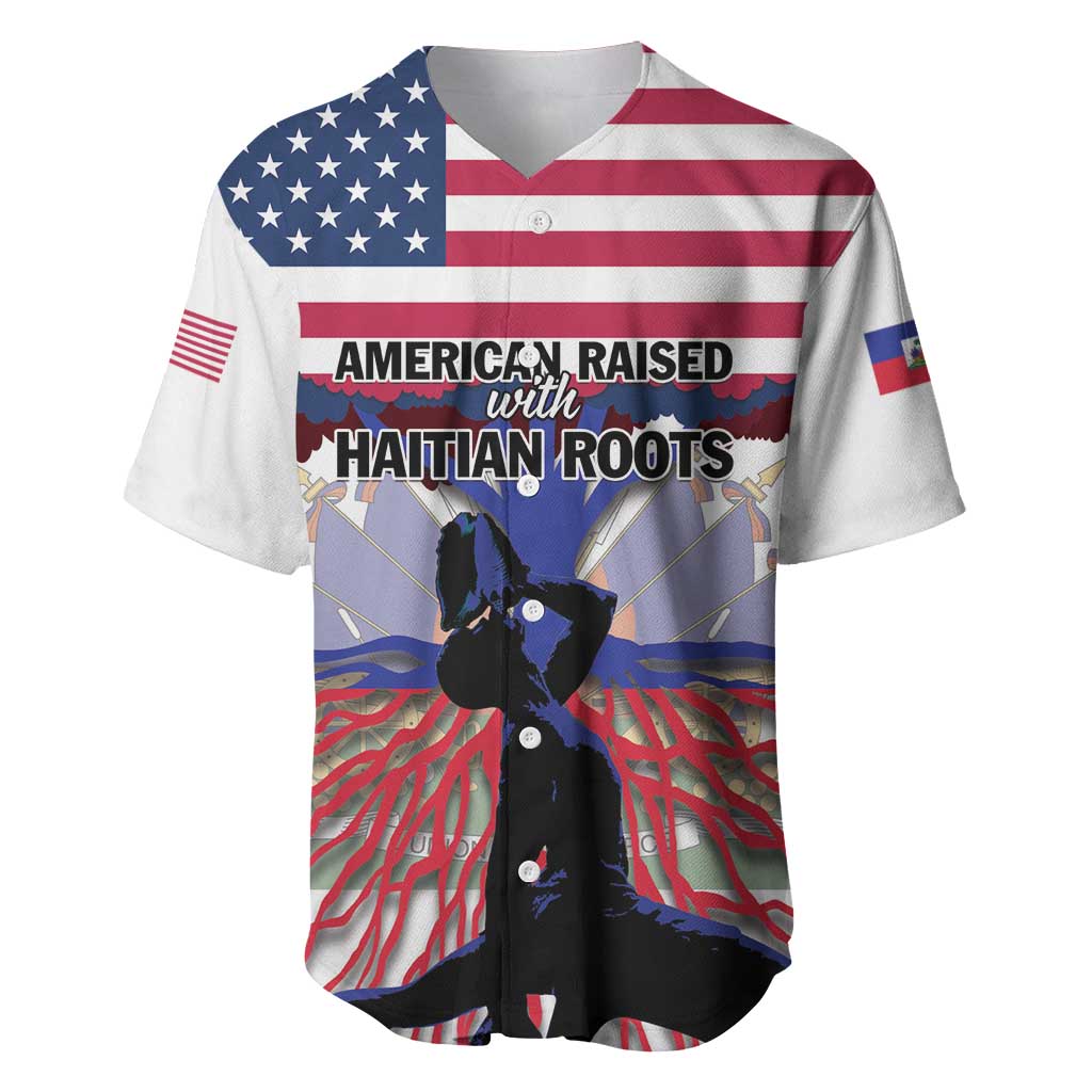 Afro Haiti Heritage Month 2025 Baseball Jersey American Raised With Haitian Roots