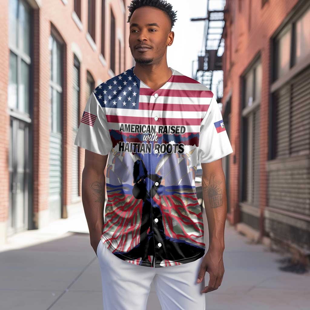 Afro Haiti Heritage Month 2025 Baseball Jersey American Raised With Haitian Roots