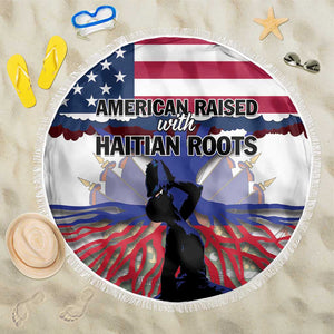 Afro Haiti Heritage Month 2025 Beach Blanket American Raised With Haitian Roots