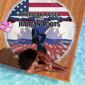Afro Haiti Heritage Month 2025 Beach Blanket American Raised With Haitian Roots
