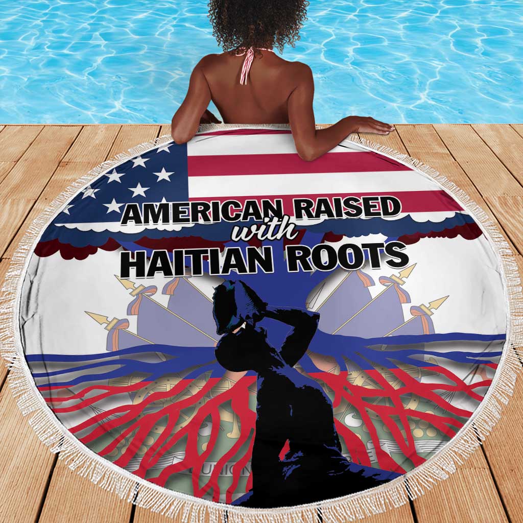 Afro Haiti Heritage Month 2025 Beach Blanket American Raised With Haitian Roots