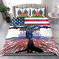 Afro Haiti Heritage Month 2025 Bedding Set American Raised With Haitian Roots