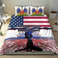 Afro Haiti Heritage Month 2025 Bedding Set American Raised With Haitian Roots
