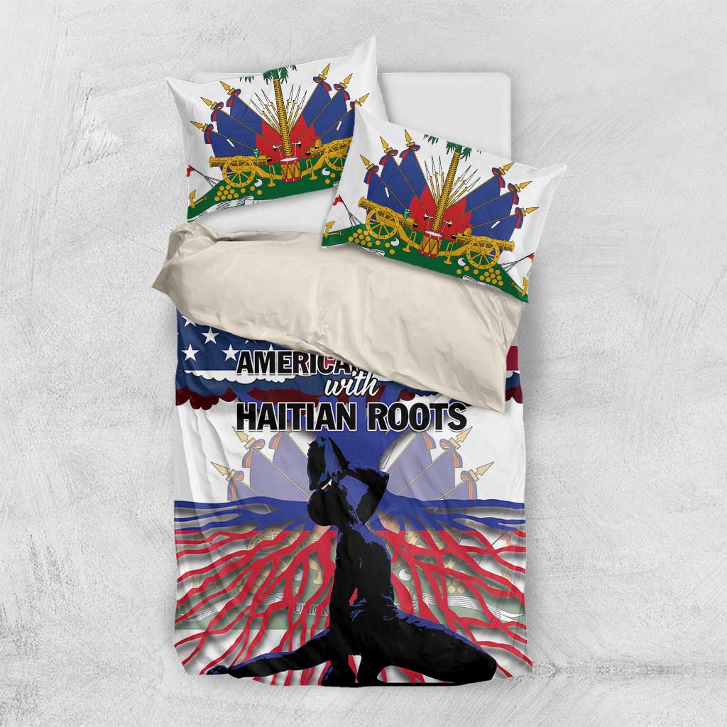 Afro Haiti Heritage Month 2025 Bedding Set American Raised With Haitian Roots