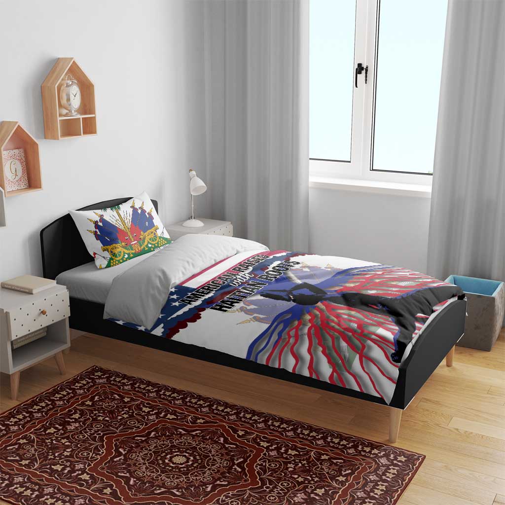 Afro Haiti Heritage Month 2025 Bedding Set American Raised With Haitian Roots