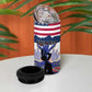 Afro Haiti Heritage Month 2025 4 in 1 Can Cooler Tumbler American Raised With Haitian Roots