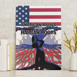 Afro Haiti Heritage Month 2025 Canvas Wall Art American Raised With Haitian Roots