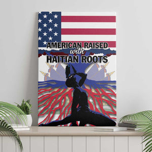 Afro Haiti Heritage Month 2025 Canvas Wall Art American Raised With Haitian Roots