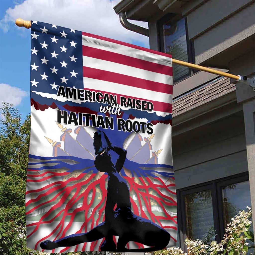 Afro Haiti Heritage Month 2025 Garden Flag American Raised With Haitian Roots