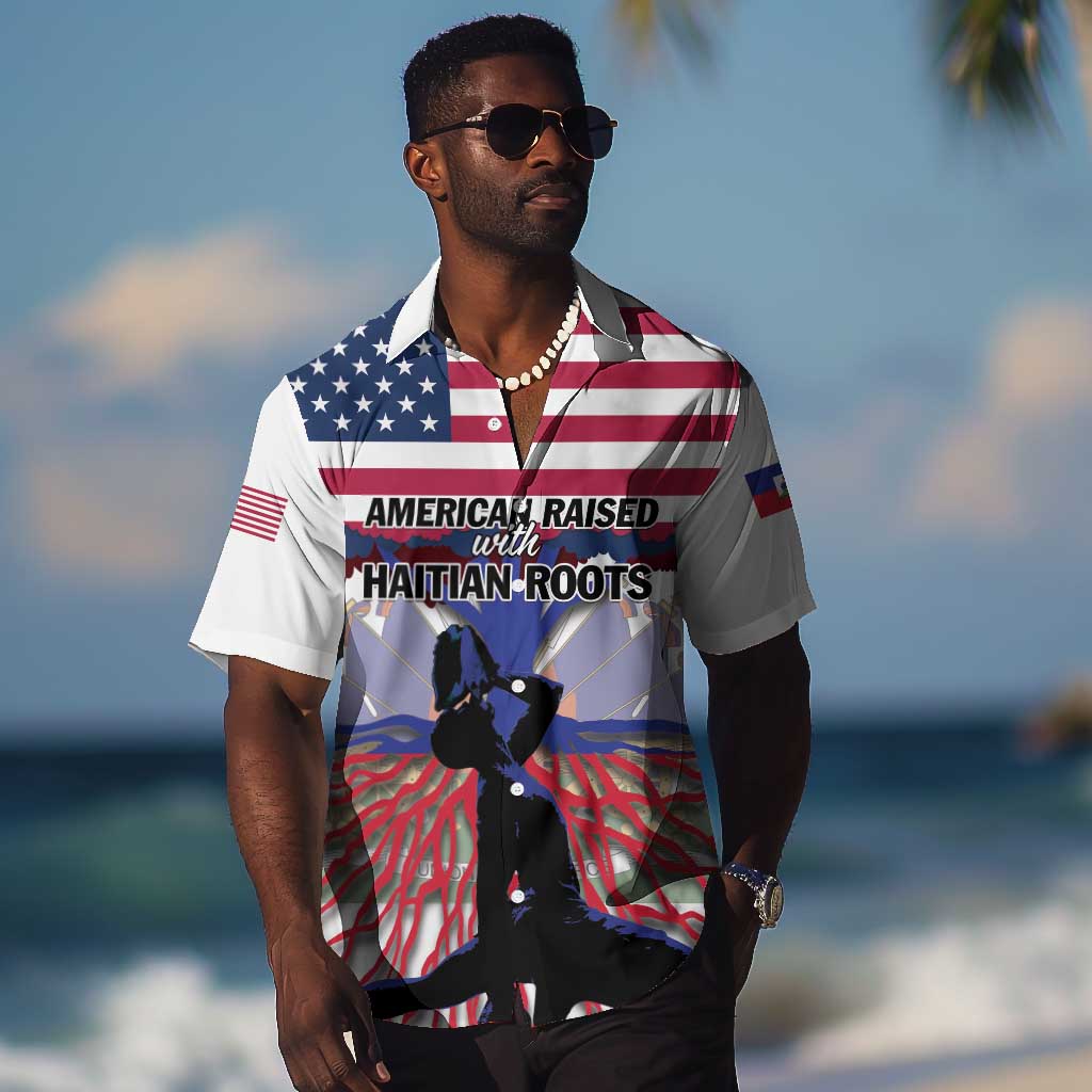 Afro Haiti Heritage Month 2025 Hawaiian Shirt American Raised With Haitian Roots