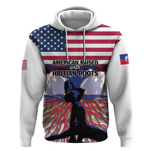 Afro Haiti Heritage Month 2025 Hoodie American Raised With Haitian Roots