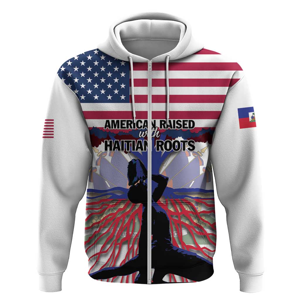 Afro Haiti Heritage Month 2025 Hoodie American Raised With Haitian Roots