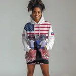 Afro Haiti Heritage Month 2025 Hoodie Dress American Raised With Haitian Roots