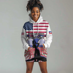 Afro Haiti Heritage Month 2025 Hoodie Dress American Raised With Haitian Roots