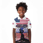 Afro Haiti Heritage Month 2025 Kid Polo Shirt American Raised With Haitian Roots