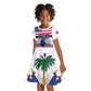 Afro Haiti Heritage Month 2025 Kid Short Sleeve Dress American Raised With Haitian Roots