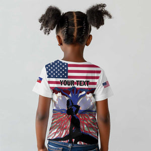 Afro Haiti Heritage Month 2025 Kid T shirt American Raised With Haitian Roots