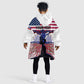 Afro Haiti Heritage Month 2025 Kid Wearable Blanket Hoodie American Raised With Haitian Roots