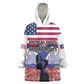 Afro Haiti Heritage Month 2025 Kid Wearable Blanket Hoodie American Raised With Haitian Roots
