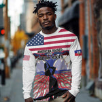 Afro Haiti Heritage Month 2025 Long Sleeve Shirt American Raised With Haitian Roots