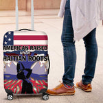 Afro Haiti Heritage Month 2025 Luggage Cover American Raised With Haitian Roots