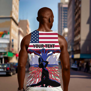 Afro Haiti Heritage Month 2025 Men Tank Top American Raised With Haitian Roots