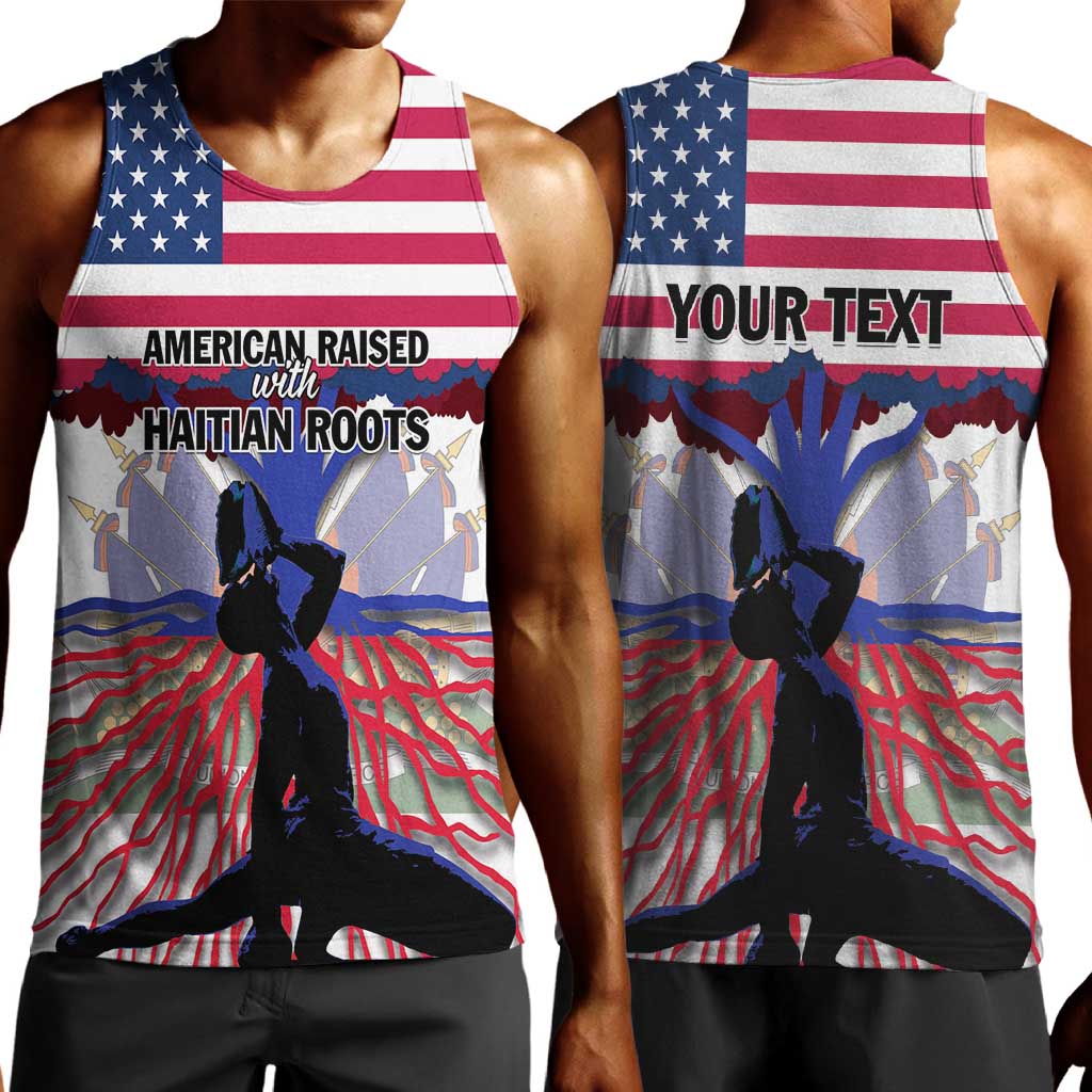 Afro Haiti Heritage Month 2025 Men Tank Top American Raised With Haitian Roots