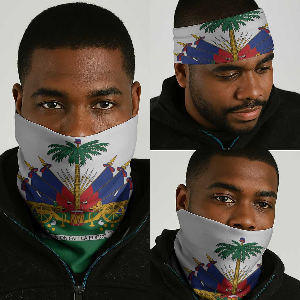 Afro Haiti Heritage Month 2025 Neck Gaiter American Raised With Haitian Roots - African Pride