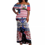 Afro Haiti Heritage Month 2025 Off Shoulder Maxi Dress American Raised With Haitian Roots
