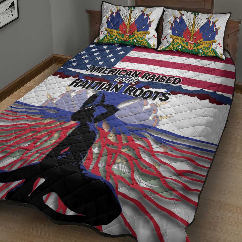 Afro Haiti Heritage Month 2025 Quilt Bed Set American Raised With Haitian Roots