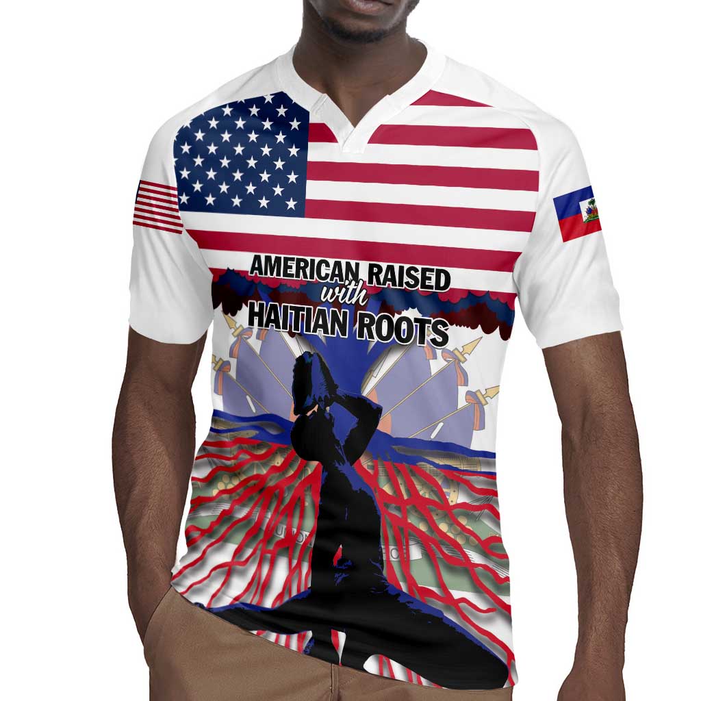 Afro Haiti Heritage Month 2025 Rugby Jersey American Raised With Haitian Roots