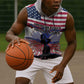 Afro Haiti Heritage Month 2025 Sleeveless Hoodie American Raised With Haitian Roots - African Pride