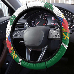 Afro Haiti Heritage Month 2025 Steering Wheel Cover American Raised With Haitian Roots