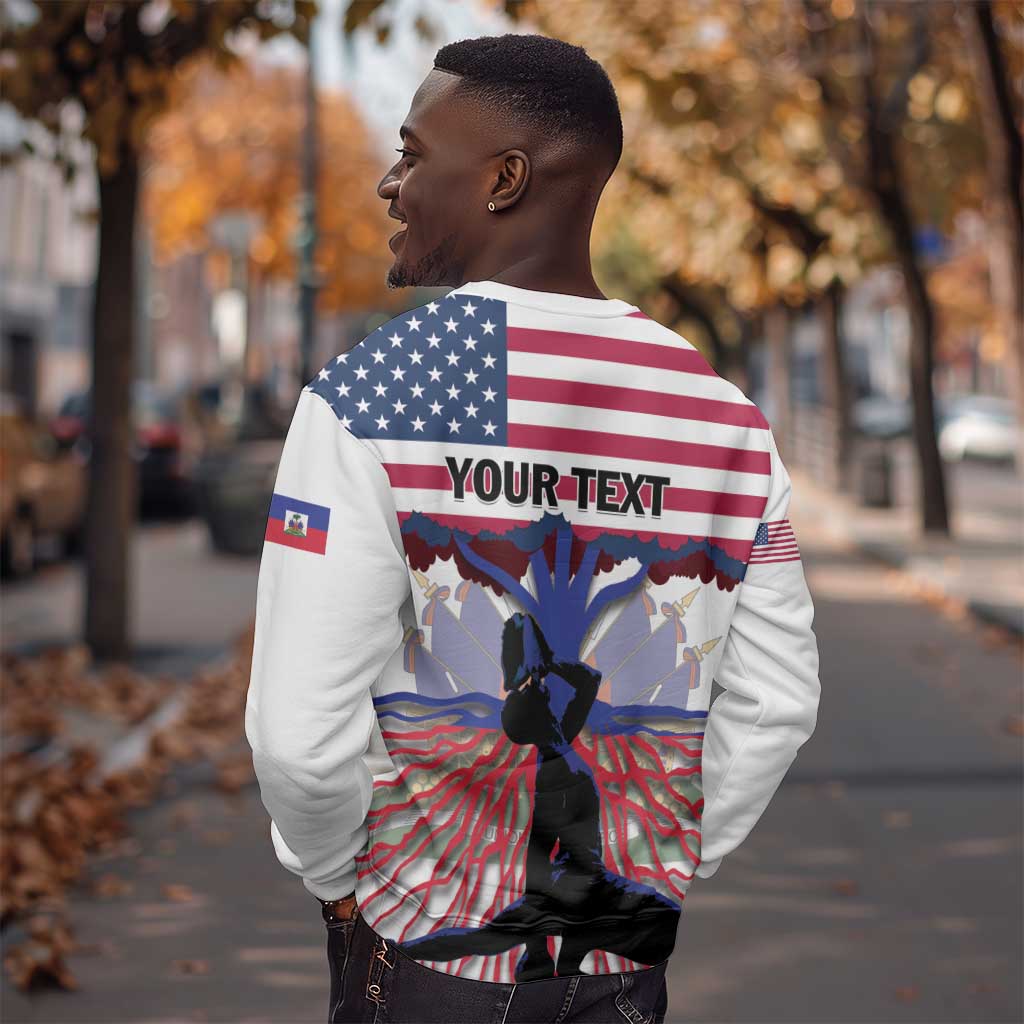 Afro Haiti Heritage Month 2025 Sweatshirt American Raised With Haitian Roots